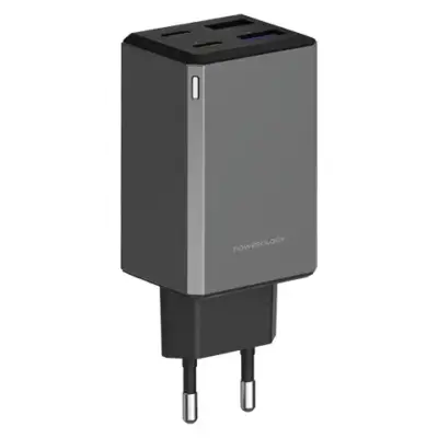 Powerology 65W GaN Multi-Port Travel Adapter