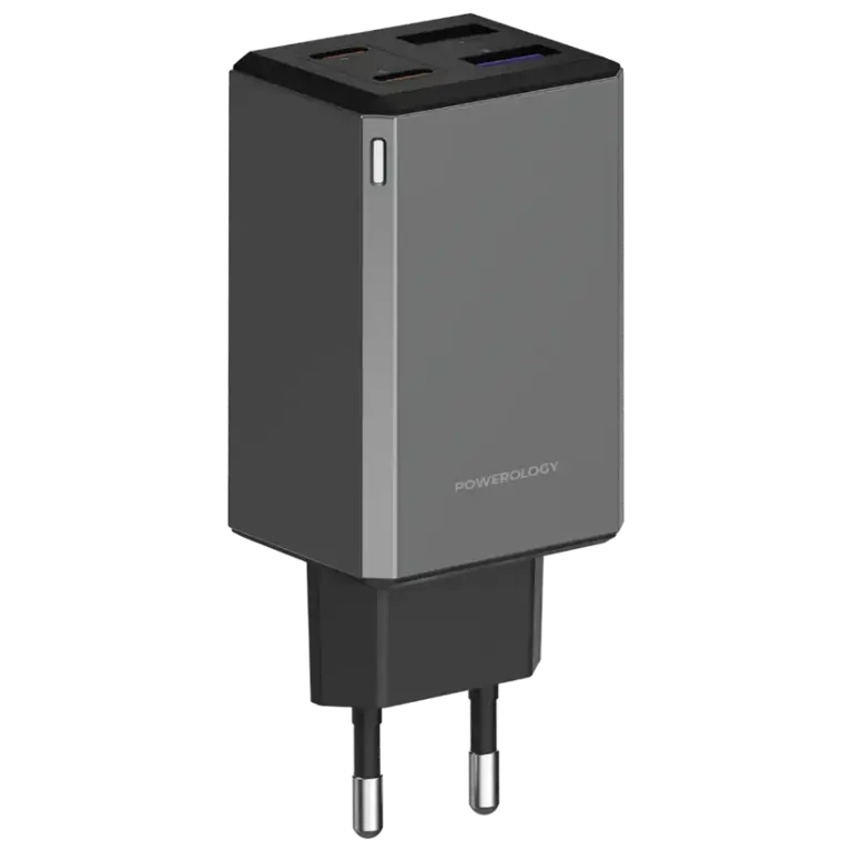 Powerology 65W GaN Multi-Port Travel Adapter