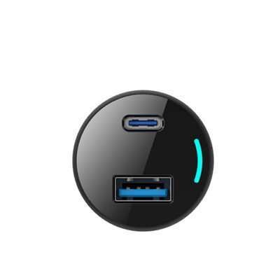 Powerology 65W PD + QC3.0 LED Dual Ports Car Charger