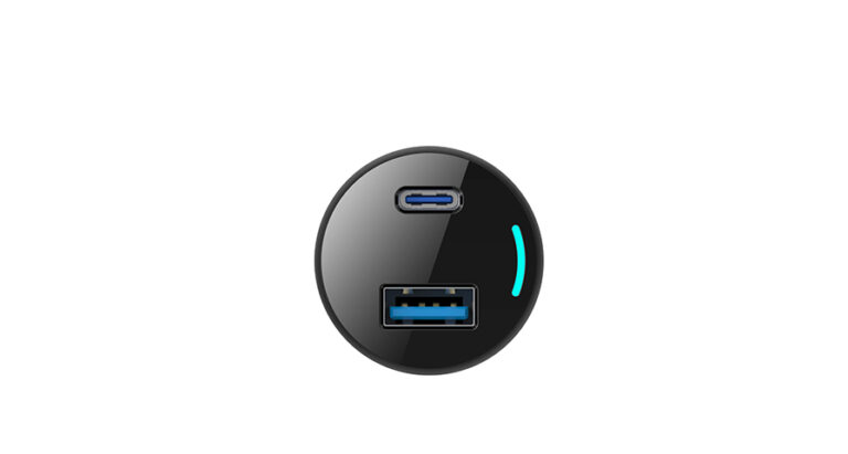 Powerology 65W PD + QC3.0 LED Dual Ports Car Charger