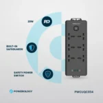 Powerology 6AC 2500W Power Strip