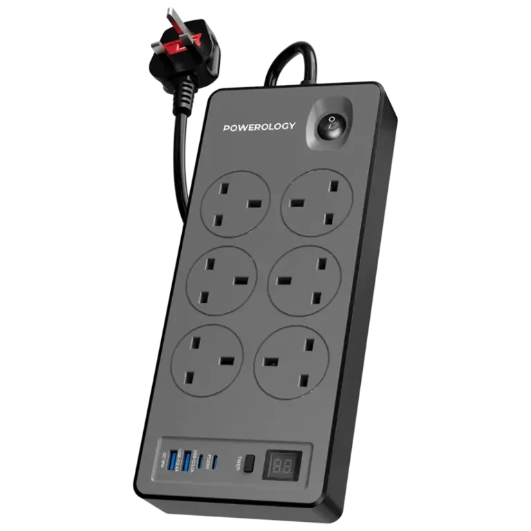 Powerology 6AC 2990W Power Strip PD 20W