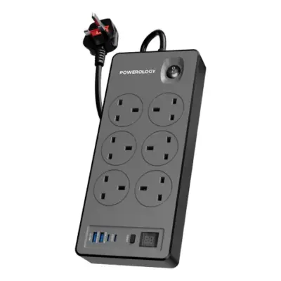 Powerology 6AC 2990W Power Strip PD 20W