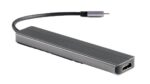 Powerology 6-in-1 Slim 4K HDMI USB-C Hub