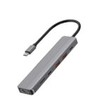 Powerology 6-in-1 Slim 4K HDMI USB-C Hub