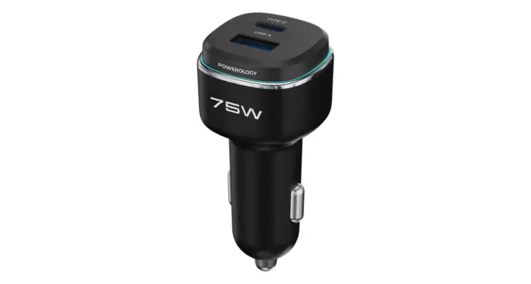 Powerology 75W Dual-Port High-Power Car Charger