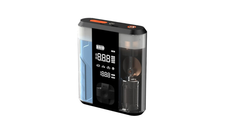 Powerology 8800mAh Jump Start Air Compressor - Transparent