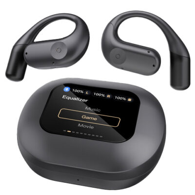 Powerology Air Conduction ENC TWS Earbuds and Charging Case with Display 60mAh