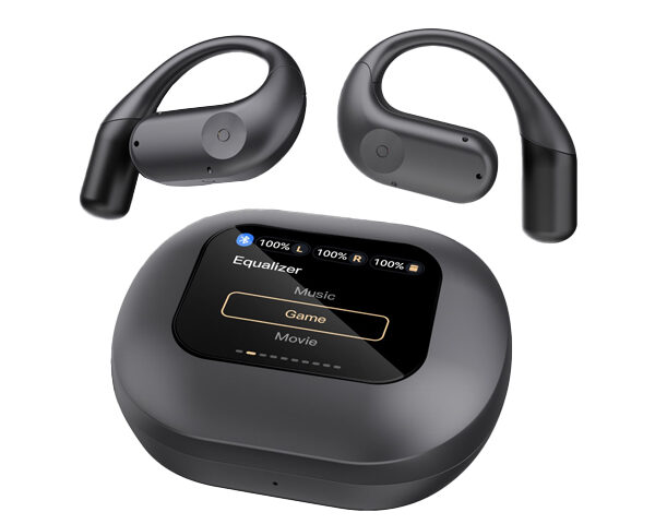 Powerology Air Conduction ENC TWS Earbuds and Charging Case with Display 60mAh