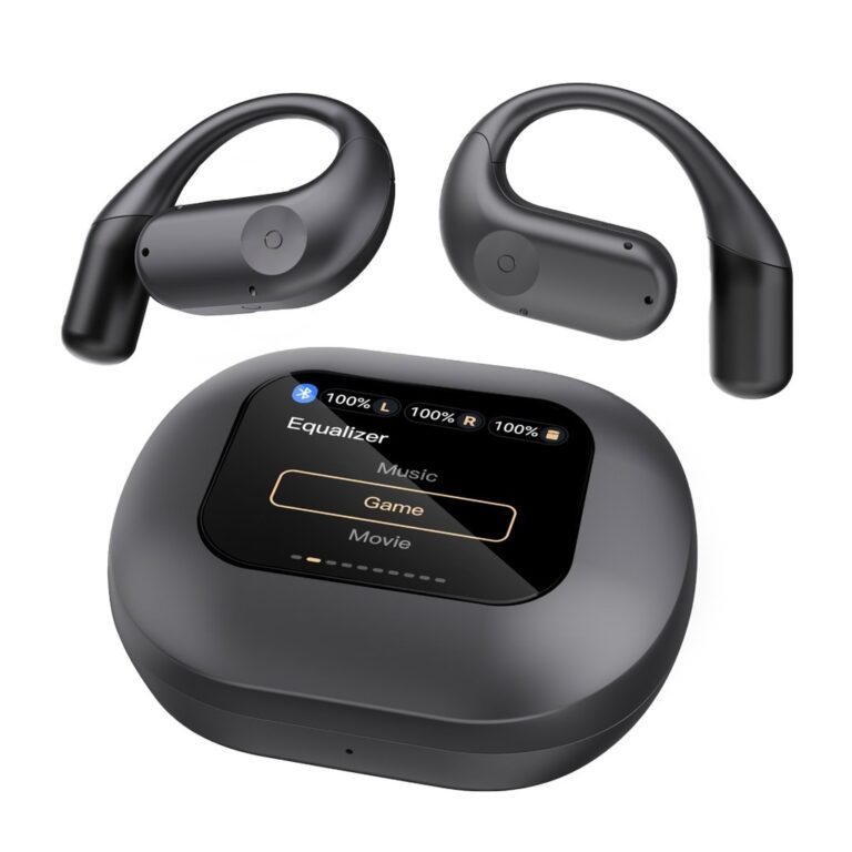 Powerology Air Conduction ENC TWS Earbuds and Charging Case with Display 60mAh