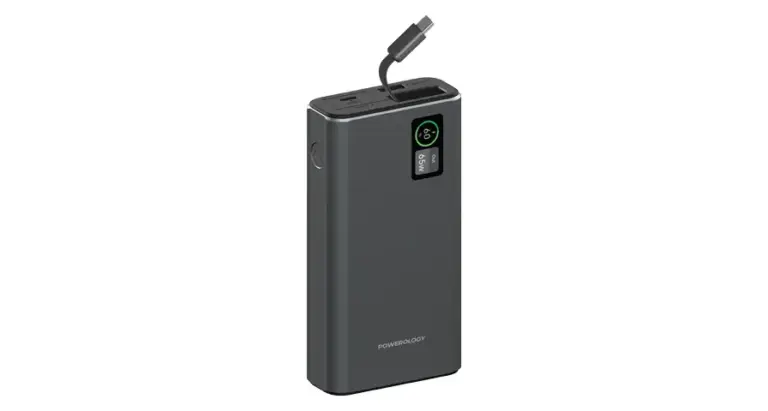 Powerology Aluminum 20000mAh Power Bank - Dark Gray