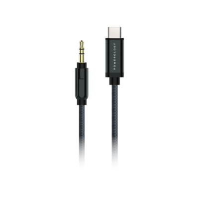 Powerology Braided Audio Type-C to 3.5mm AUX Cable - 1.2m / 4ft