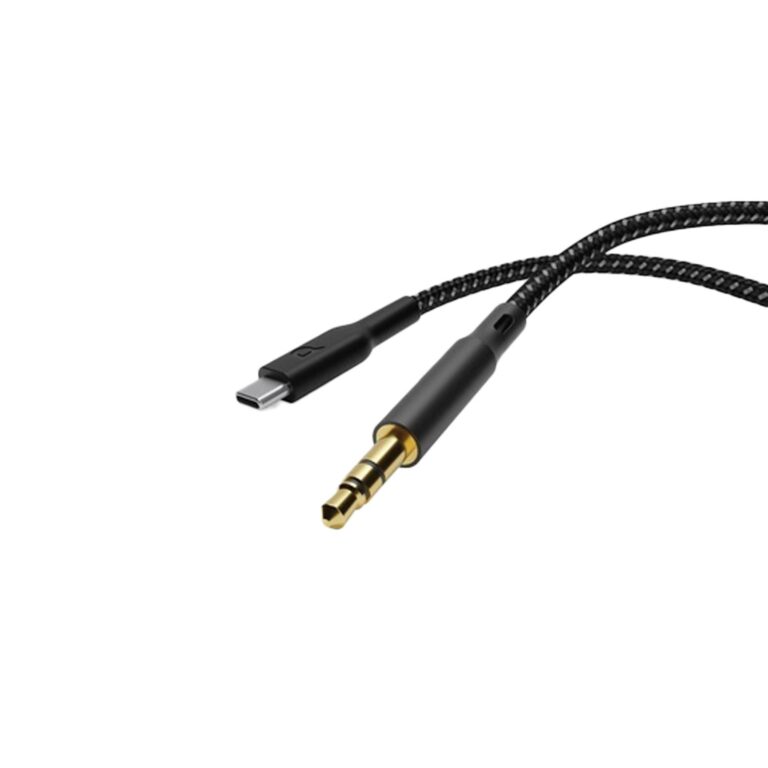 Powerology Braided Type-C to AUX 3.5mm Cable 1.2M