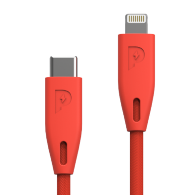 Powerology Braided USB-C to Lightning Cable (1.2m/4ft)