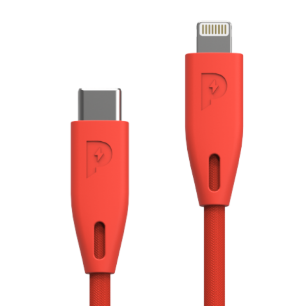 Powerology Braided USB-C to Lightning Cable (1.2m/4ft)