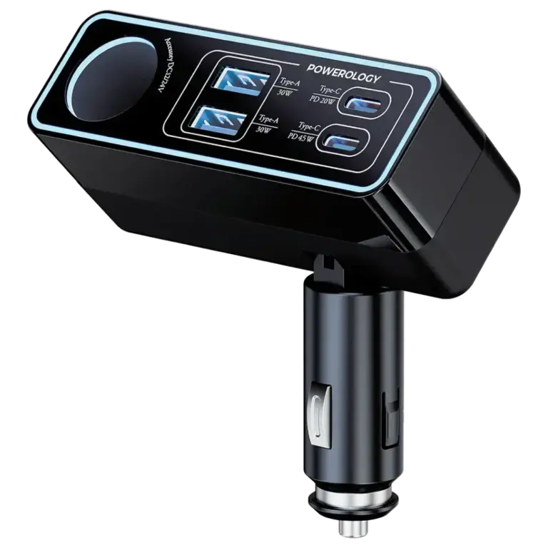 Powerology Brio 125W Multi-Port Car Charger