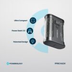 Powerology Crystalline Series Power bank 10000mAh PD 35W - Transparent/Grey