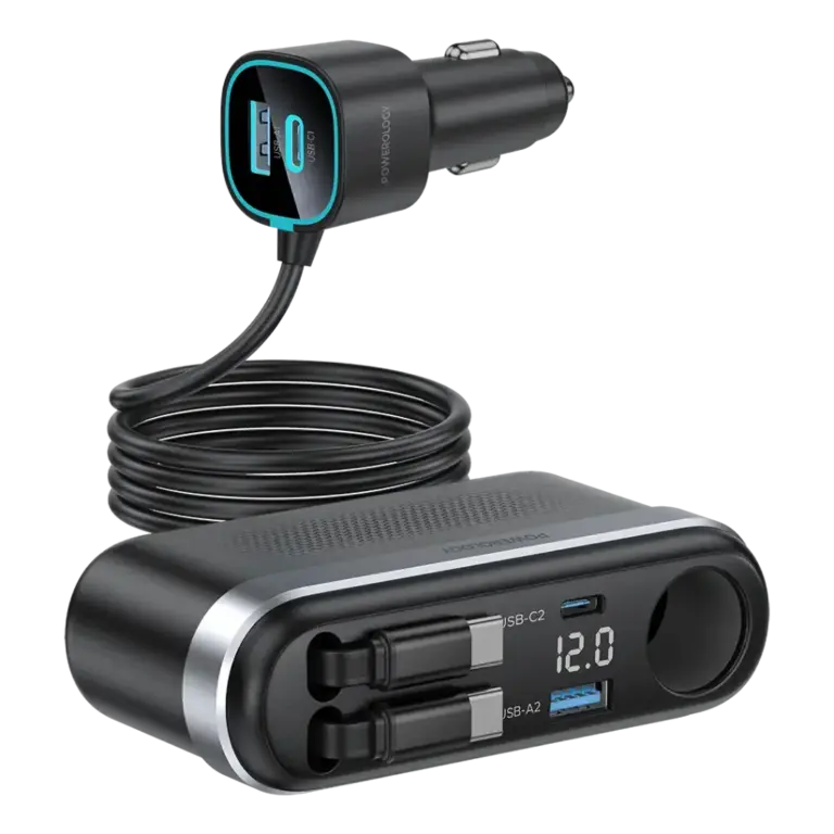 Powerology Currnex 60W Multi-Port Car Charger