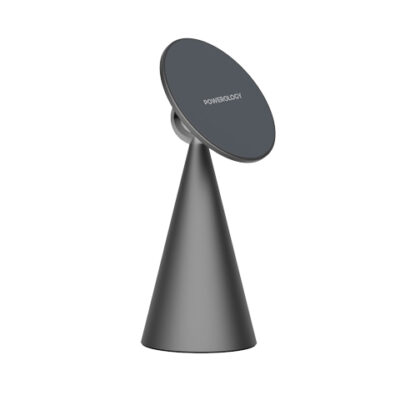 Powerology Desktop Conical Magsafe Phone Holder with 17*N5 Magnets - Dark Grey