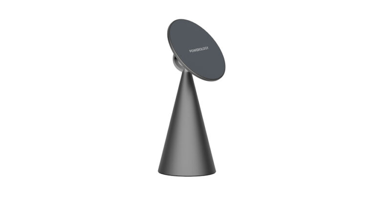 Powerology Desktop Conical Magsafe Phone Holder with 17*N5 Magnets - Dark Grey