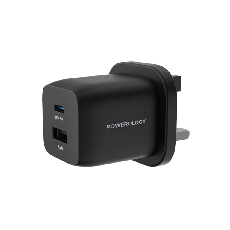 Powerology Dual Port Ultra-Compact Quick GaN Charger