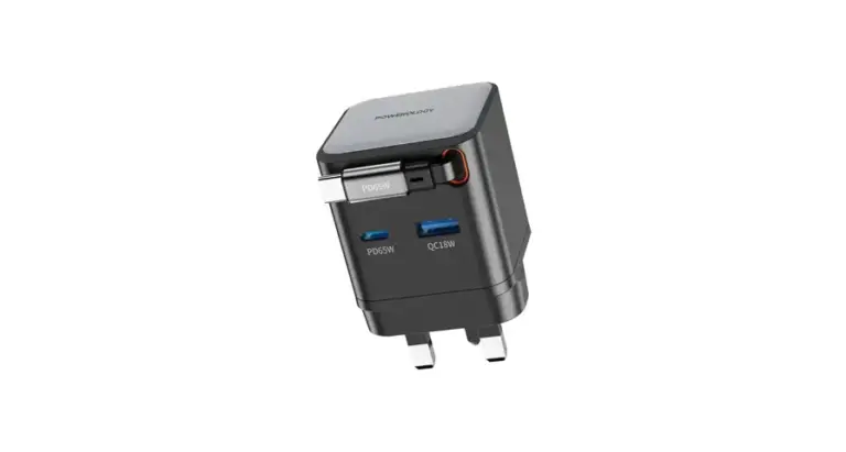 Powerology Dual Port | Retractable GaN Charger