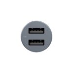 Powerology Dual USB-A Port Mini Car Charger for Two Devices Simultaneously, Quick Charging