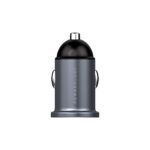 Powerology Dual USB-A Port Mini Car Charger for Two Devices Simultaneously, Quick Charging