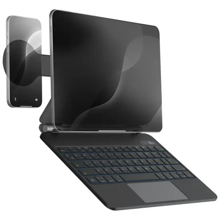 Powerology DynaBoard Wireless Keyboard Case With MagSafe Phone Holder for iPad 11"(M4)