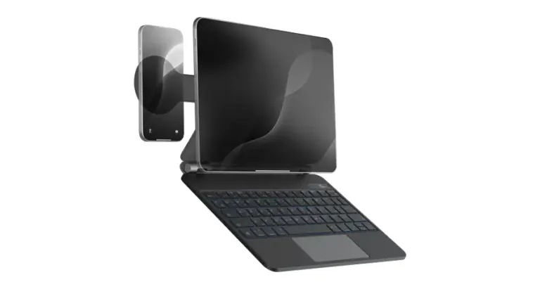 Powerology DynaBoard Wireless Keyboard Case With MagSafe Phone Holder for iPad 11"(M4)