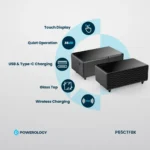 Powerology Fridge Coffee Table HiFi Speaker 93L
