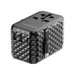 Powerology GaN Universal Charger Retractable Type-C Cable