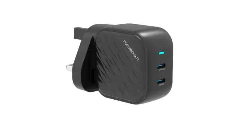 Powerology Gan Dual USB-C Wall Charger