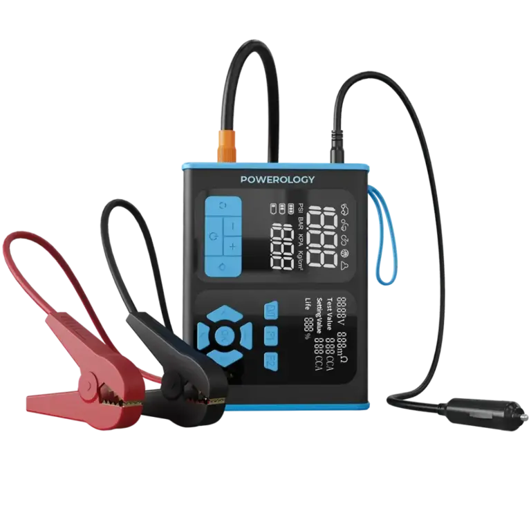 Powerology Jump Starter, Air Inflator & OBD II Car Fault Diagnosis Tool - Black/Blue