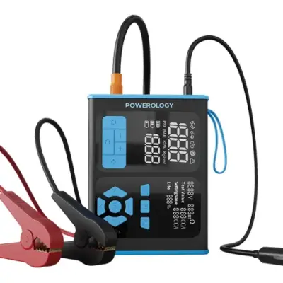 Powerology Jump Starter, Air Inflator & OBD II Car Fault Diagnosis Tool - Black/Blue