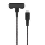 Powerology MFI Braided Type-C to Type-C and Lightning 2in1 C94 Cable 1.2M