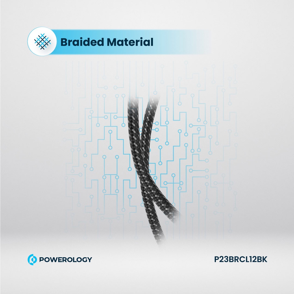 Powerology New Braided Type-C to Lightning Cable 1.2M PD 60W