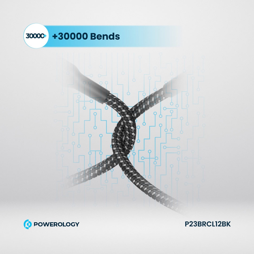 Powerology New Braided Type-C to Lightning Cable 1.2M PD 60W