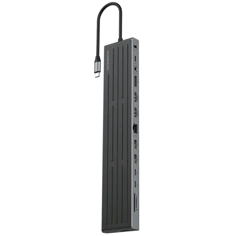 Powerology Nexis 13-in-1 Multi-Display USB-C Hub & Laptop Stand