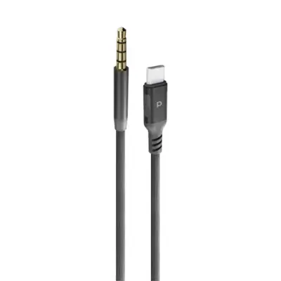 Powerology Power Sync Weave USB-C To 3.5mm Audio 1.2m Cable
