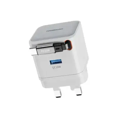 Powerology Single Output | Retractable GaN Charger