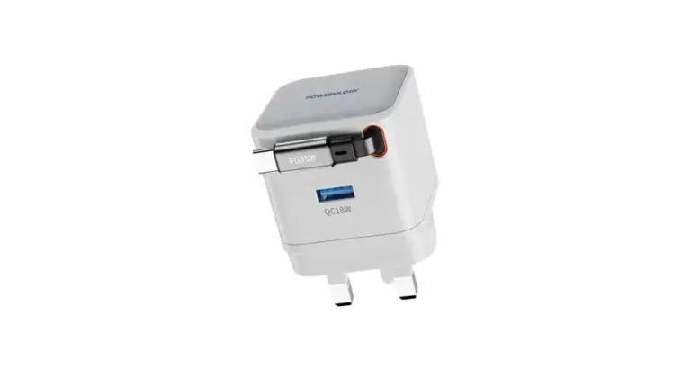 Powerology Single Output | Retractable GaN Charger
