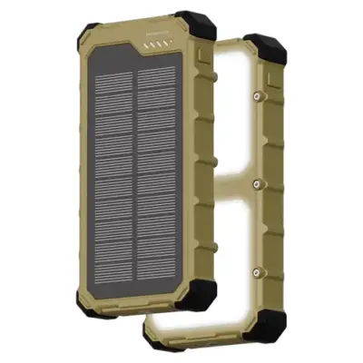 Powerology Solara Solar Power Bank - Khaki