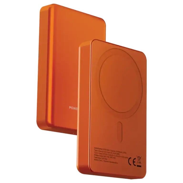Powerology Spetelli 10000mAh MagSafe Aluminum Power Bank - Orange