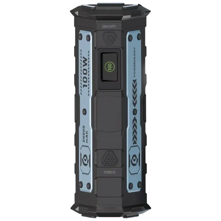 Powerology TorchPower 20000mAh Power Bank with Built-In Flashlight