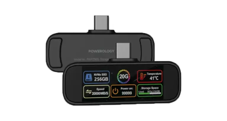 Powerology Vaultx 256Gb , 512Gb & 1Tb Mini Portable SSD Drive