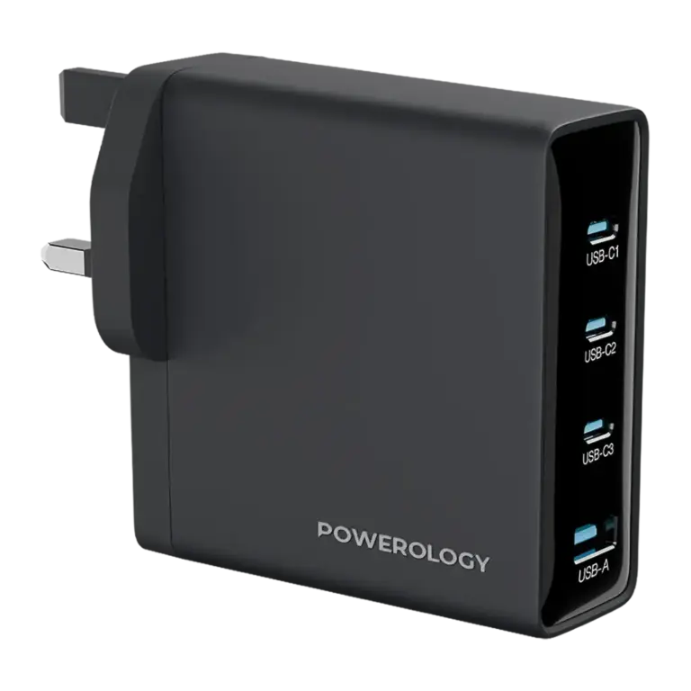 Powerology Volt-X 140W Multi-Port Gan Adapter