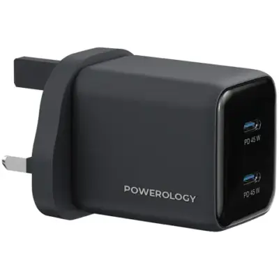 Powerology Volt-X 45W Dual-Port GaN Wall Charger