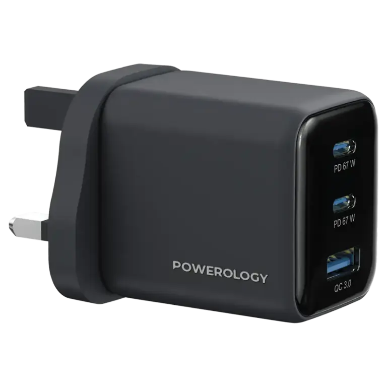 Powerology Volt-X 67W Multi-Port Gan Wall Charger