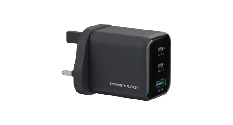 Powerology Volt-X 67W Multi-Port Gan Wall Charger